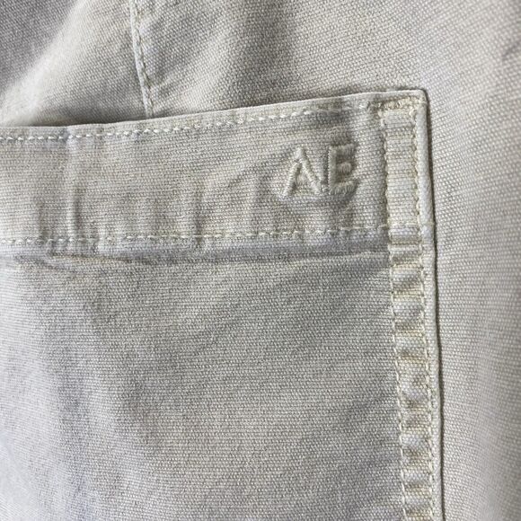 AMERICAN EAGLE Cargo Pants Stretch Straight Leg Twill Y2K 90s Womens 10 Beige - Picture 10 of 13